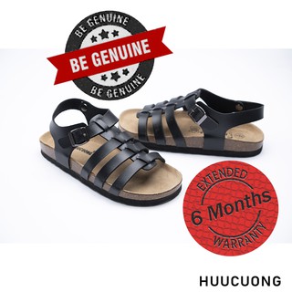 Sandal HuuCuong chiến binh đen đế trấu, hàng giầy dép sandal Hữu Cường chính hãng, thời trang, chịu nước