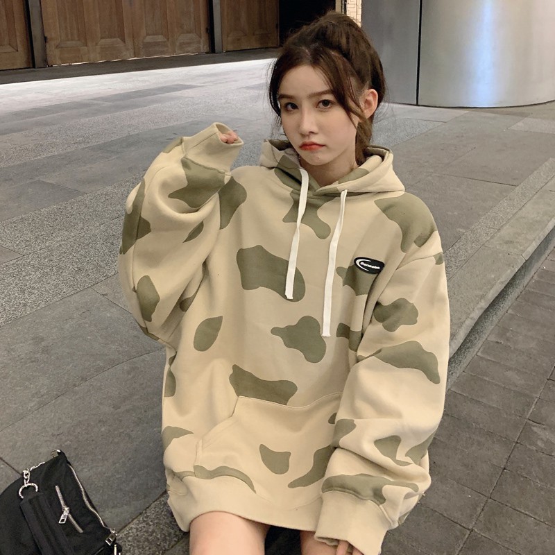 ÁO HOODIE BÒ SỮA FORM RỘNG