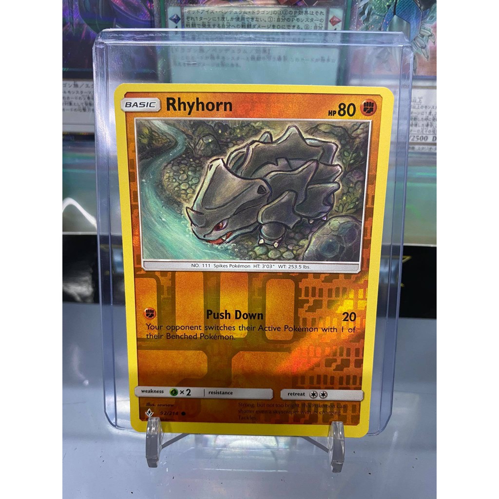 [ Dưa Hấu Yugioh ] Lá bài thẻ bài Pokemon Rhyhorn