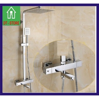 Sen cây tắm, sen tắm đứng nóng lạnh KOREA 6563, đồng mạ crom sáng bóng, có điều chỉnh nhiệt độ
