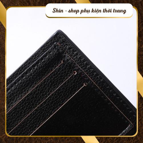 Ví Nam Chất Đẹp Da PU Màu Đen Nhỏ Gọn Thời Trang Nhiều Ngăn Tiện Dụng - Shin Shop Leather