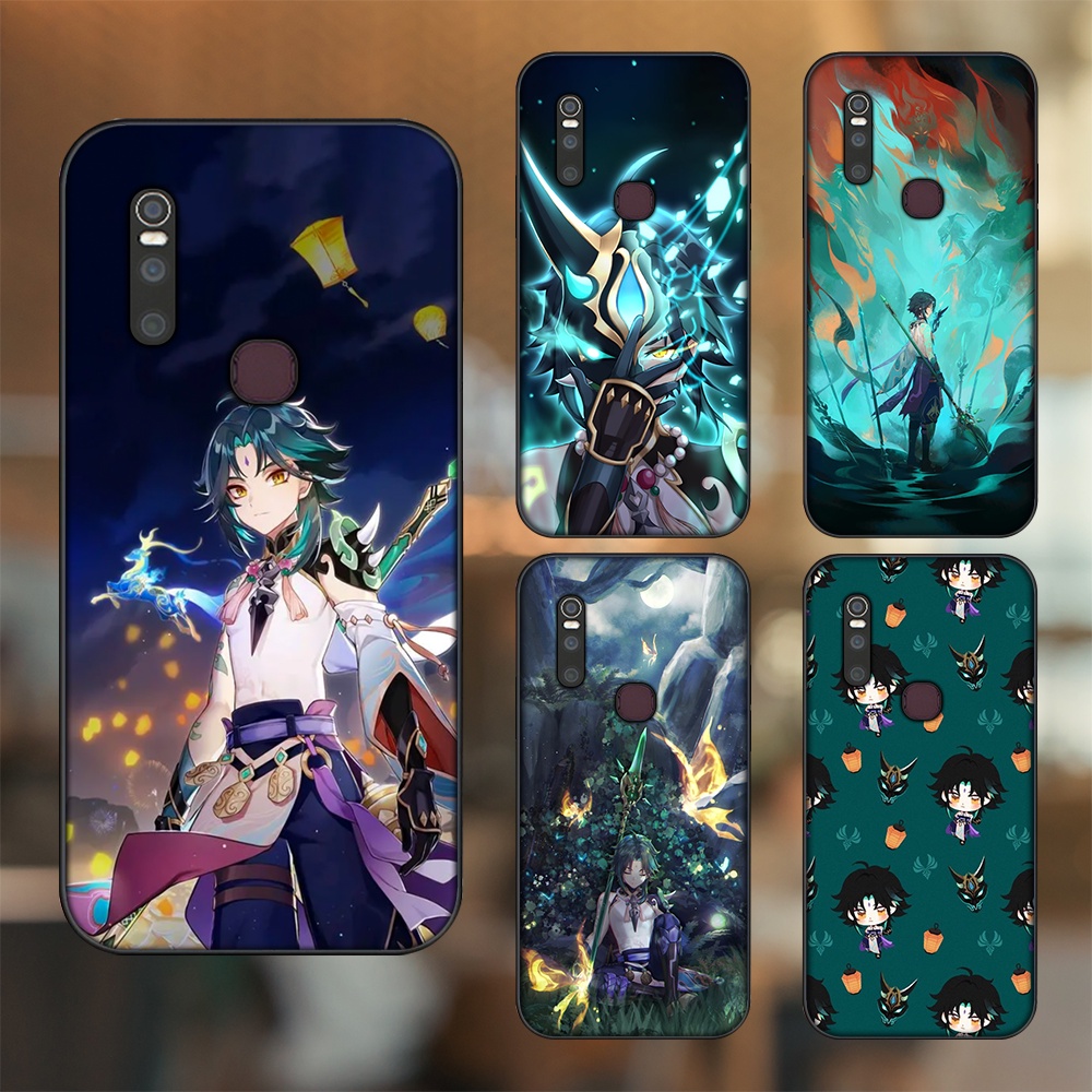 Ốp lưng Vivo V15 viền đen in hình Xiao Genshin Impact