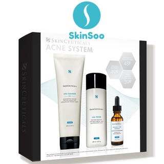 [AUTH - BẢN MỸ] Bộ Sản Phẩm Giảm Mụn, Giảm Nhờn, Làm Sạch Sâu Lỗ Chân Lông -- SkinCeuticals Adult Anti-Acne System