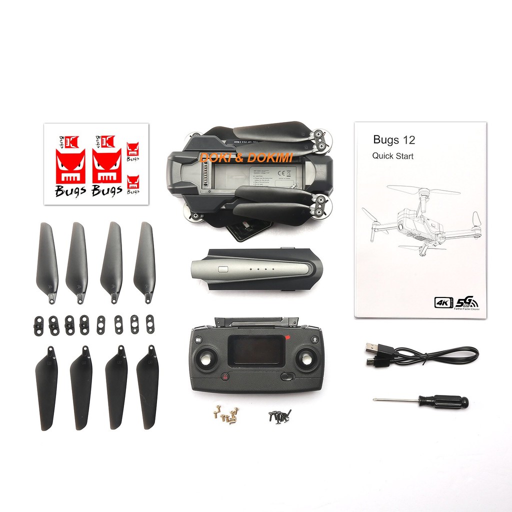 Flycam Bugs 12 EIS Gấp Gọn Camera 4K chống rung điện tử | BigBuy360 - bigbuy360.vn