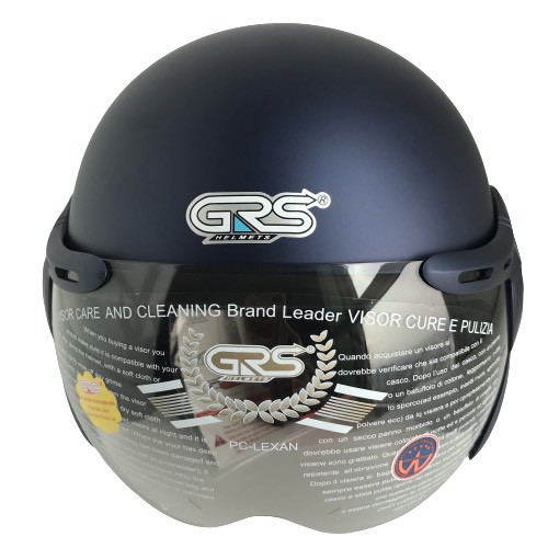 Mũ bảo hiểm trùm đầu kính chống lóa cao cấp - GRS A368K Xanh than nhám - Vòng đầu 56-58cm - Bảo hành 12 tháng