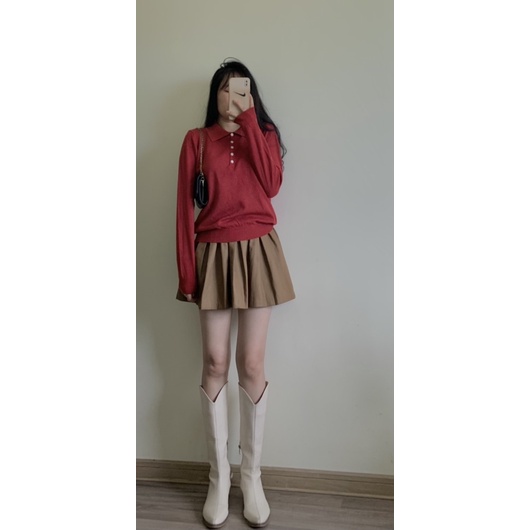 Áo len cổ polo Hàn