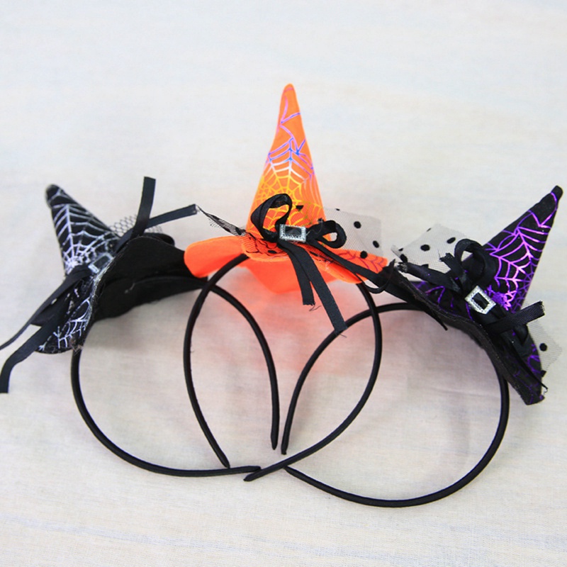 Cài tóc kèm nón phù thủy hóa trang Halloween cho bé gái