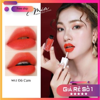 Son Kem Lì Không Chì Mia Lipstick Đỏ Cam 02 - Kèm phiếu bảo hành