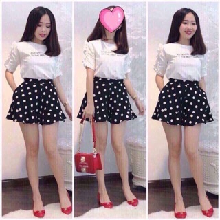 Combo sét quần chấm bi