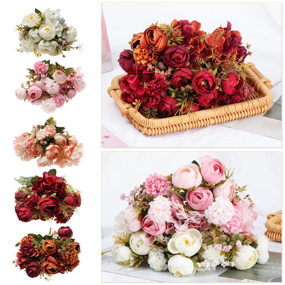 Bó Hoa Cẩm Tú Cầu Giả Bằng Lụa Dùng Trang Trí