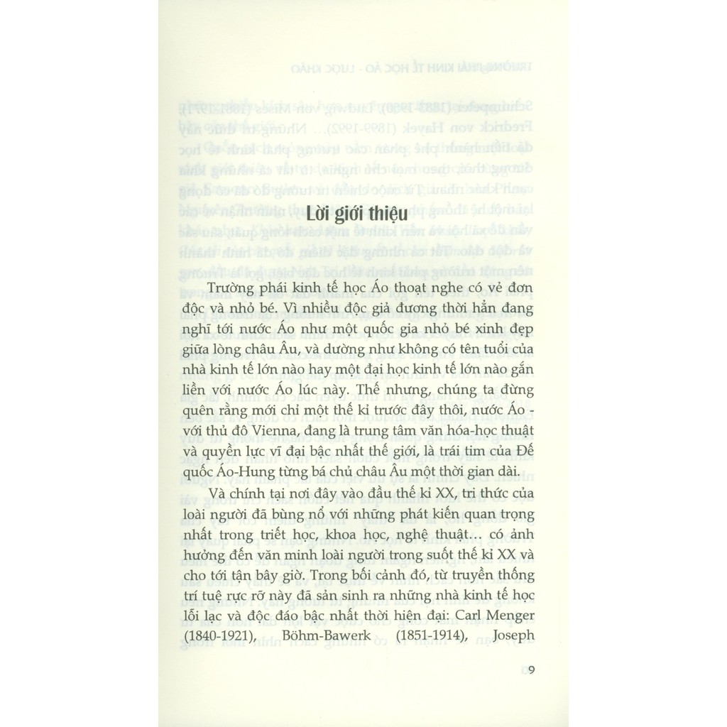 Sách - Trường Phái Kinh Tế Học Áo - Lược Khảo | BigBuy360 - bigbuy360.vn