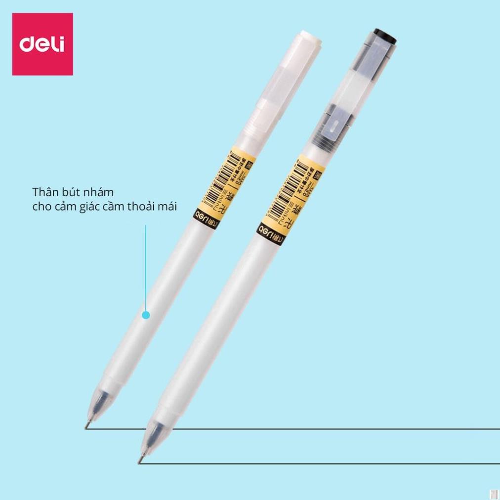 Combo 50 bút bi mực gel nước văn phòng Deli ngòi 0.5mm phù hợp sử dụng trong văn phòng, trường học ...