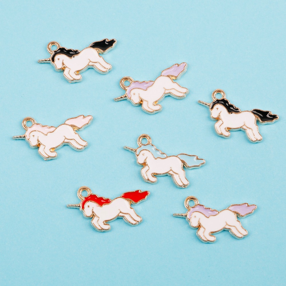 Mặt vòng cổ / vòng tay hình kỳ lân bằng hợp kim tráng men dùng làm trang sức thủ công