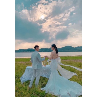 nơ đuôi váy cưới