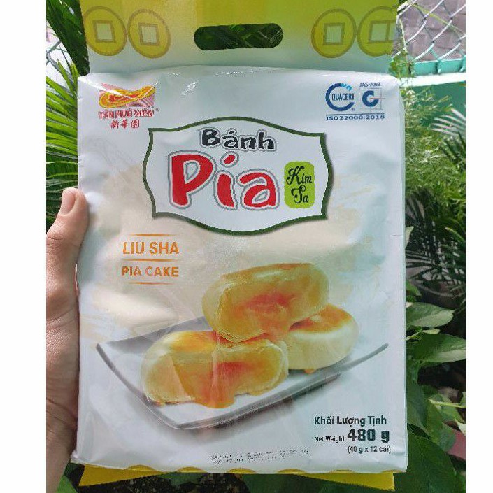 BÁNH PÍA KIM SA NHÂN ĐẬU XANH TÚI 12 BÁNH