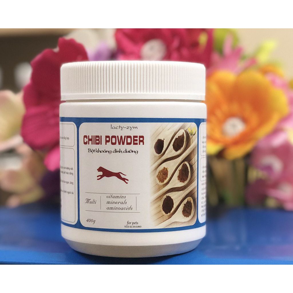 Bột khoáng dinh dưỡng cao cấp cho chó Chibi Powder 400g- Hỗ trợ tăng tiêu hóa, tăng hấp thu, tăng cơ vận động