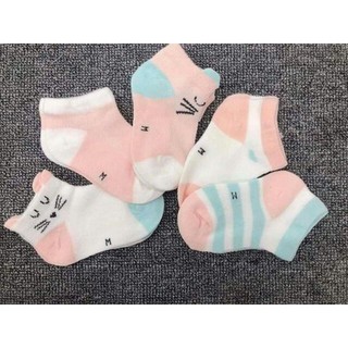 Set 5 Đôi Vớ Tất Lưới Cổ Thấp Cho Bé - Size M