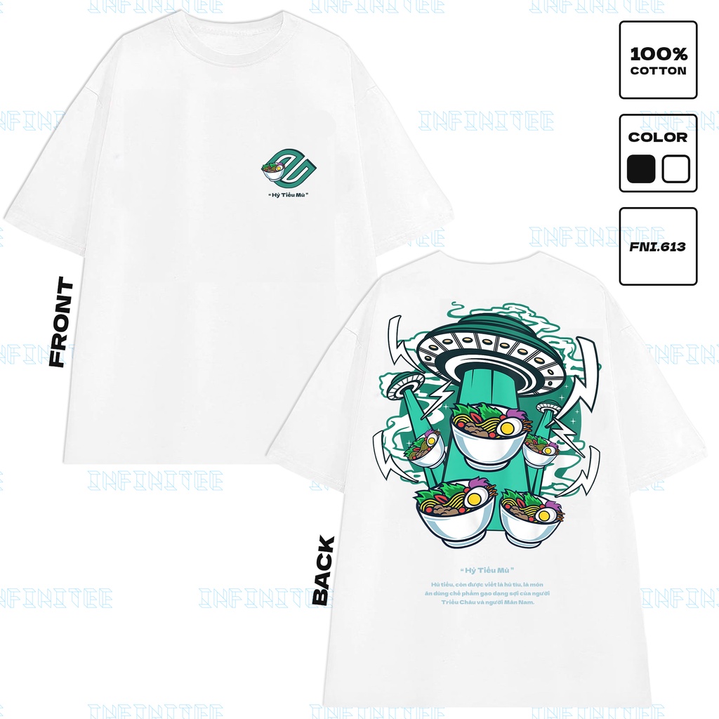 Áo thun INFINITEE Fni0613, Thun 100% Cotton - form rộng Unisex.