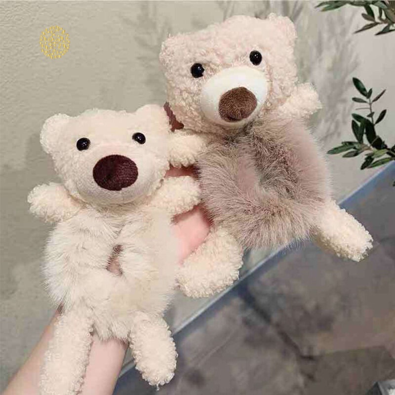 Dây buộc tóc cao su co giãn hình gấu bông thời trang cho nữ