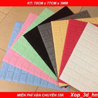 Xốp dán tường 3D Giả gạch - Khổ Lớn 70*77cm loại 1 siêu dính