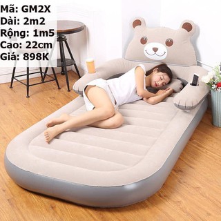 bộ sản phẩm giường đệm hơi(1m2)tặng kèm bơm điện2 chiều,bịt mắt,bịt tai,miếng vá và keo
