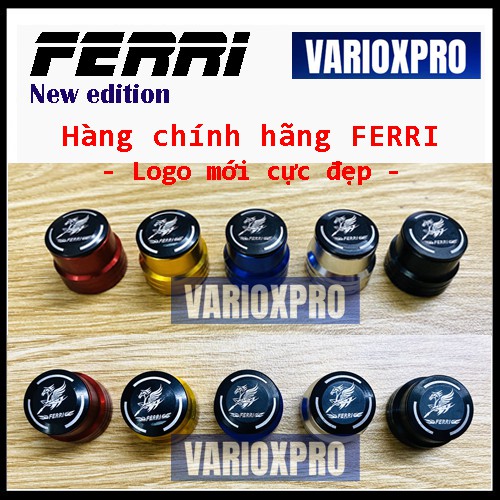 Ốc chân kính xe máy nắp chụp Logo FERRI, TUPAKNAM, RIZOMA hàng nhập Thái Lan