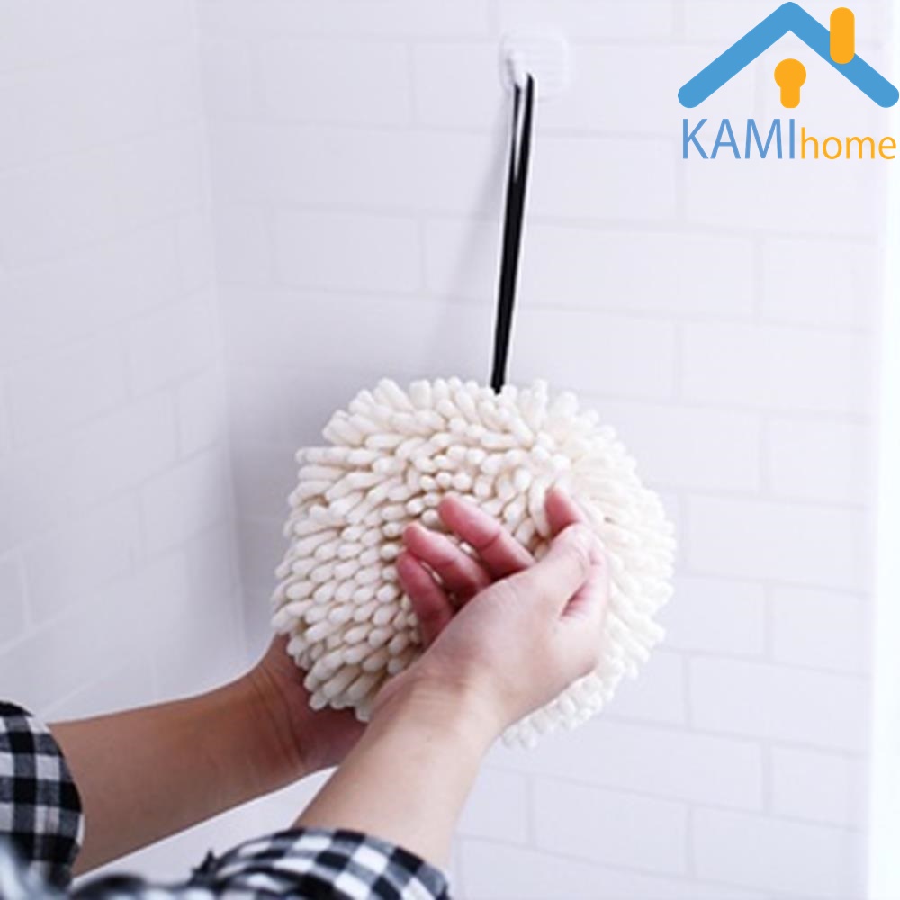 Khăn lau bếp lau tay bề mặt San hô vải siêu thấm nước có móc treo 16cm mã 70033