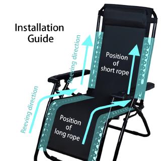 Set 4 Dây Bungee Đàn Hồi Thay Thế Cho Ghế Gấp Zero Gravity