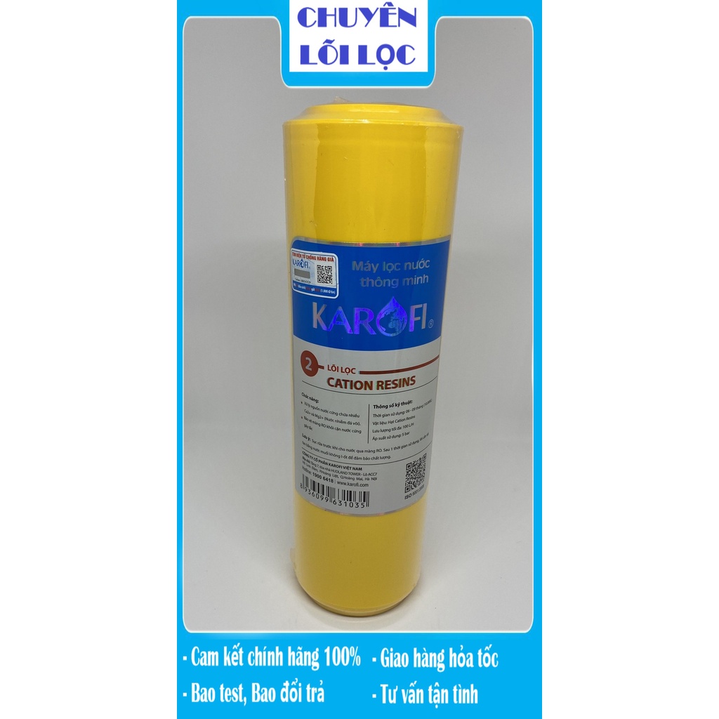 Bộ 3 Lõi Lọc Nước Giếng Karofi 123 Chính Hãng