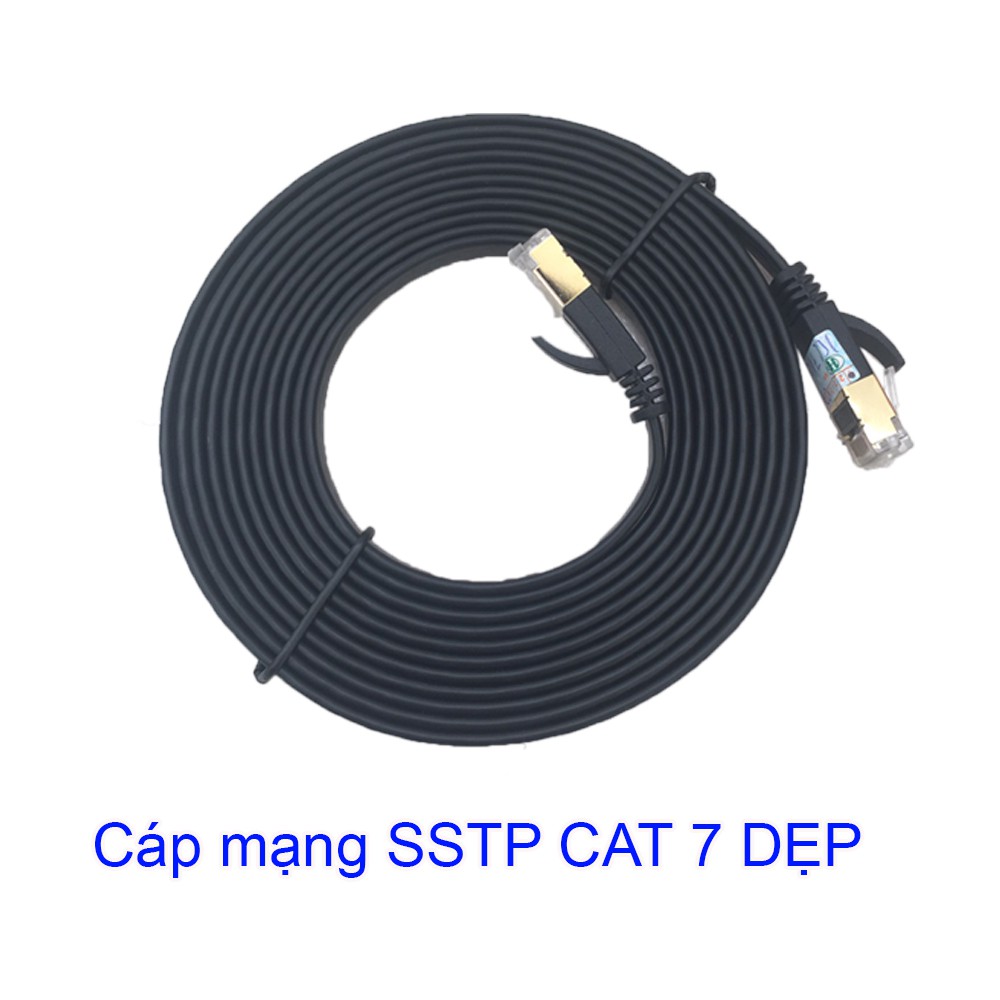 Cáp mạng SSTP CAT7 3m KingMaster KC712 (dẹp) tốc độ lên đến 10.2Gbps 600Mhz - Hãng phân phối