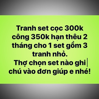 Tranh thêu chữ thập combo 3 tranh nhỏ