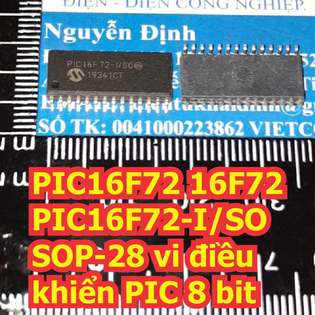 2 con PIC16F72 PIC16F72-I/SO 16F72 SOP-28 vi điều khiển PIC 8 bit kde6709