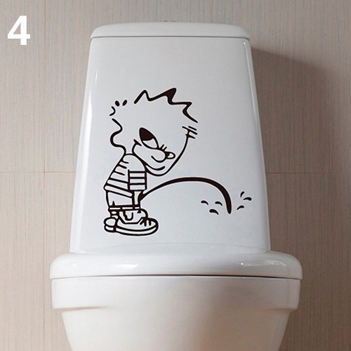 Miếng dán decal cho nhà vệ sinh họa tiết họa hình DIY trang trí nhà vệ sinh