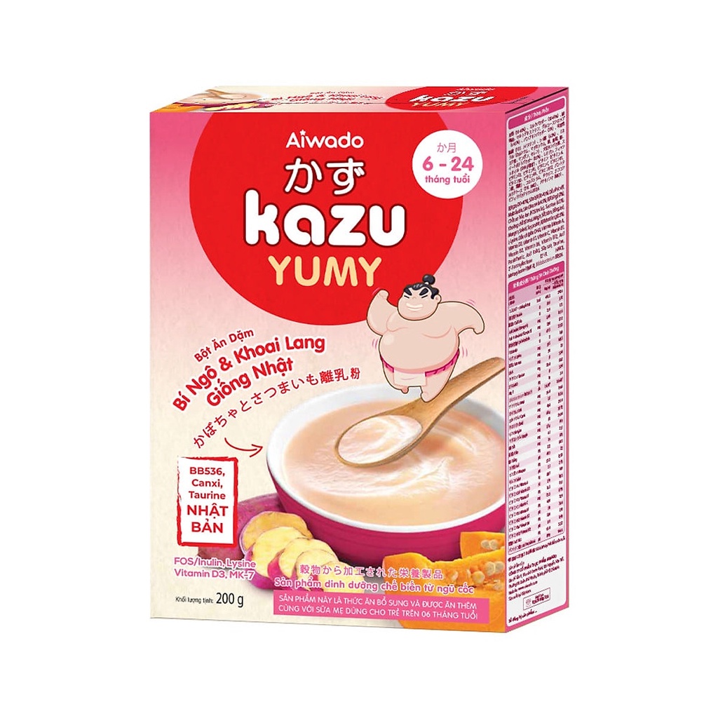 Bột ăn dặm Kazu Yumy đủ vị [hộp 200g]......: