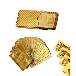 Bộ bài mica mạ vàng