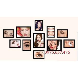 Tranh Nail nối mi Bộ 11 hình ảnh sắc nét chất liệu FOMEX tấm cứng siêu nhẹ độ dày 5 li SIZE L