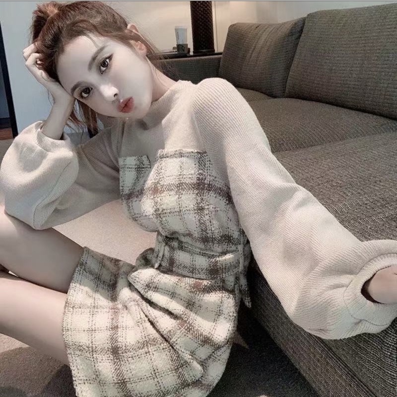 [ Hàng Có Sẵn ] Váy Kẻ