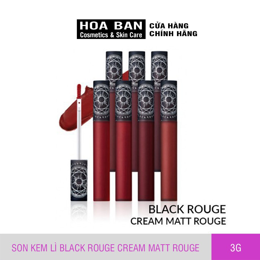 {FREESHIP TOÀN QUỐC} Son Black Rouge Cream Matt Rouge Color Chart Son Kem Lì | BigBuy360 - bigbuy360.vn