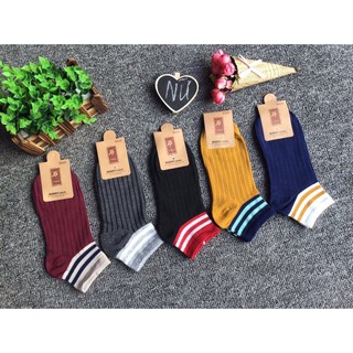 Combo 5 đôi Tất cổ kẻ nhiều màu