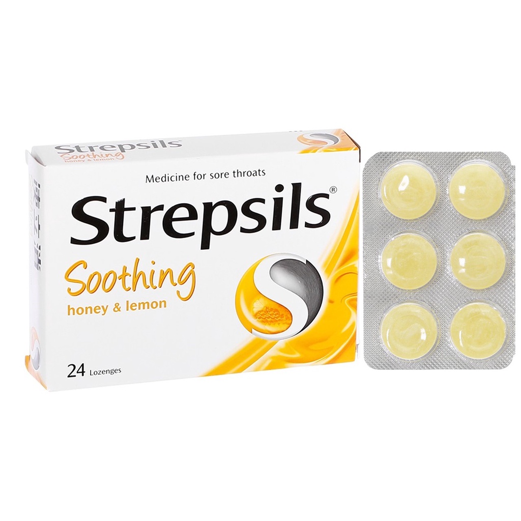 Viên Ngậm Giảm Đau Họng Strepsils