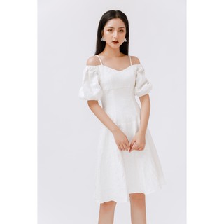 Đầm xòe ngắn tay 2 dây trang trí - 20Again