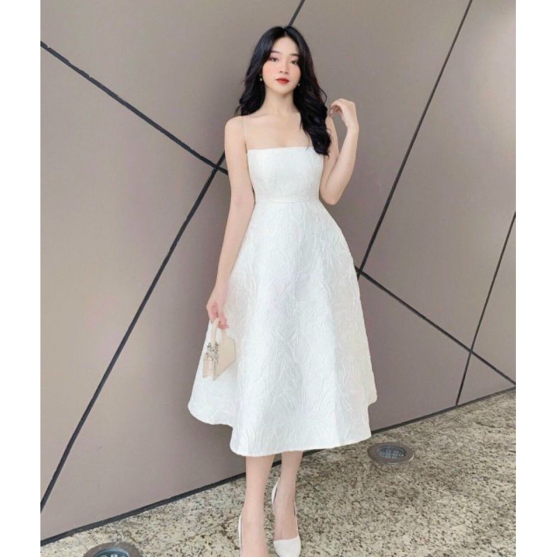 Đầm gấm hai dây | BigBuy360 - bigbuy360.vn