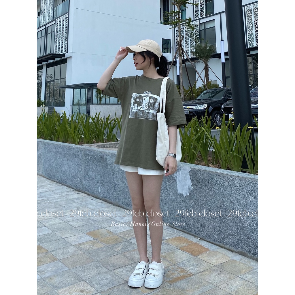 [Ảnh thật/Video] Áo phông oversize in hình Trailer park tag 3158, mặc đôi nam nữ - 29feb.closet - A53