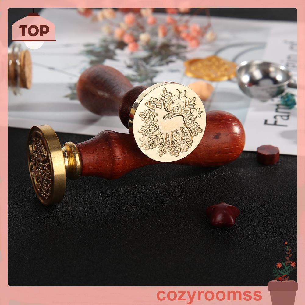 Con Dấu Tay Cầm Bằng Gỗ Phong Cách Retro