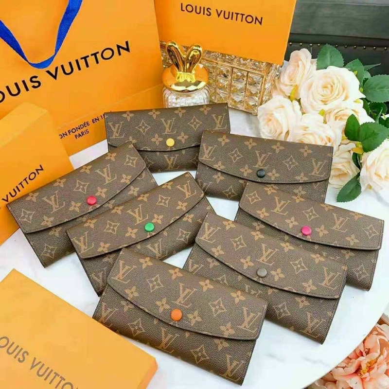 Ví cầm tay Lv cúc bọc màu thời trang