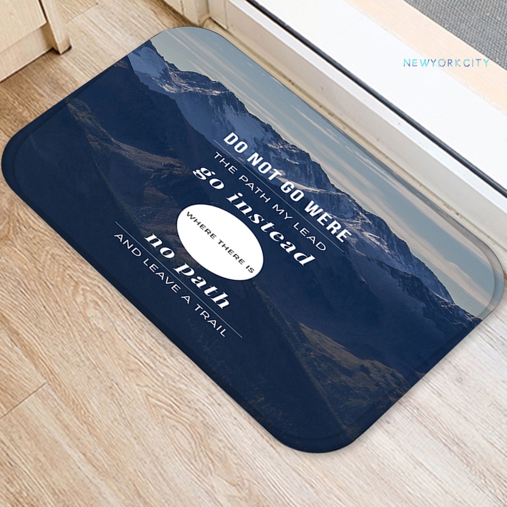 Thảm lót cửa chùi chân Chống Trượt In Chữ Độc Đáo Kích Thước 40x60cm