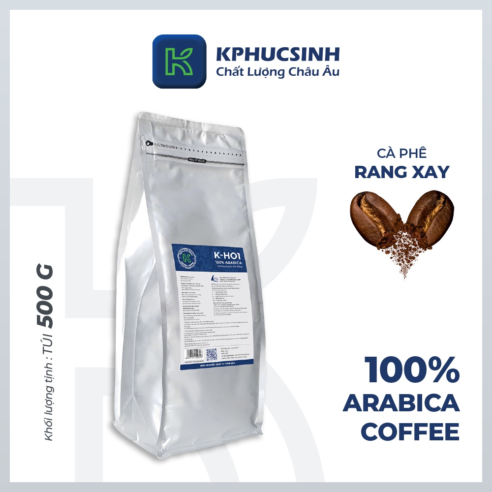 Cà phê rang xay xuất khẩu K-HO1 500g/gói KPHUCSINH - Hàng Chính Hãng