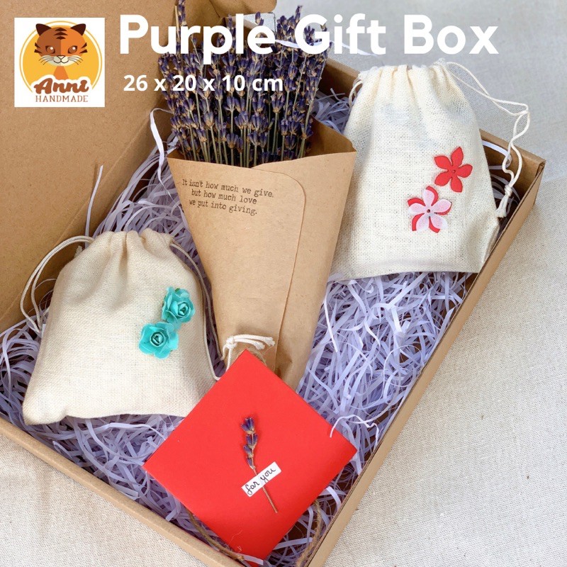 Quà tặng bạn gái, quà tặng đồng nghiệp, quà tặng tốt nghiệp, quà sinh nhật tinh tế Purple Gift Box (Hộp draft cao cấp)