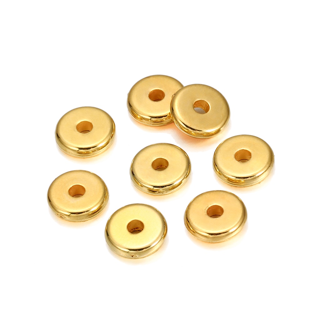 Set 150 hạt xâu chuỗi ST.KUNKKA 2.0mm bằng nhựa màu vàng/ bạc làm trang sức DIY
