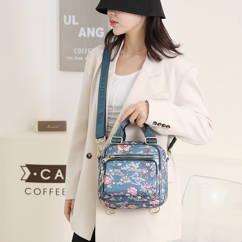 Túi Đeo Chéo Vai Bằng Nylon Cỡ Lớn In Họa Tiết Hàng Mới Phong Cách Đơn Giản Cho Nữ